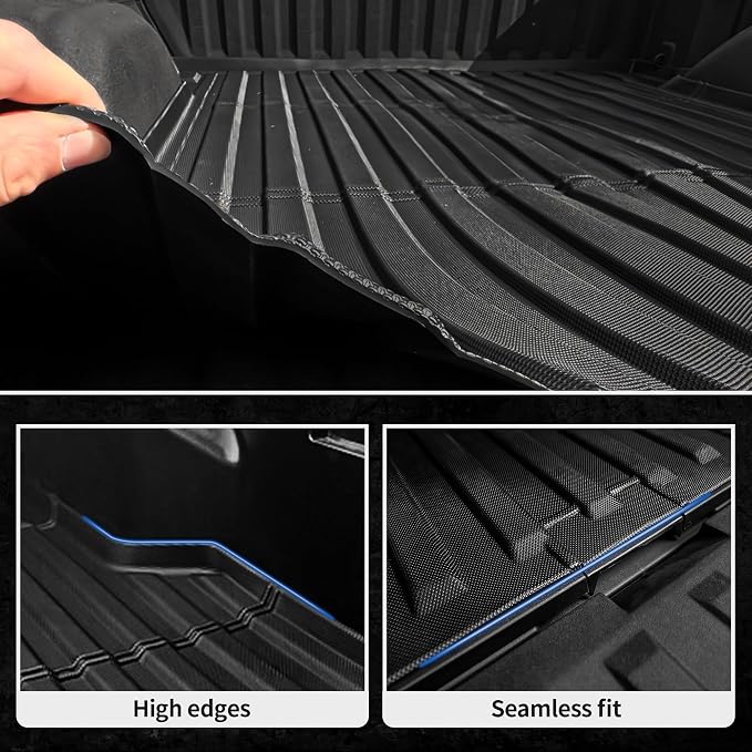 OEDRO Truck Bed Mat Fit for 2024-2026 Toyota Tacoma 5FT/5'Bed | TPE All Weather Tacoma 5FT Heavy Duty Pickup Bed Liner Accessories, (Not Fit Drop-in Liners)
