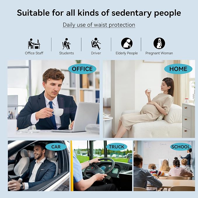 Super Snug Lumbar Support Pillow for Car, 100% Memory Foam Back Support | Breathable Removable Cover, Ergonomic Design - Back Pillow Lumbar Support Pillow for Car Seat/Back Pain Relief(Black, 1PC)