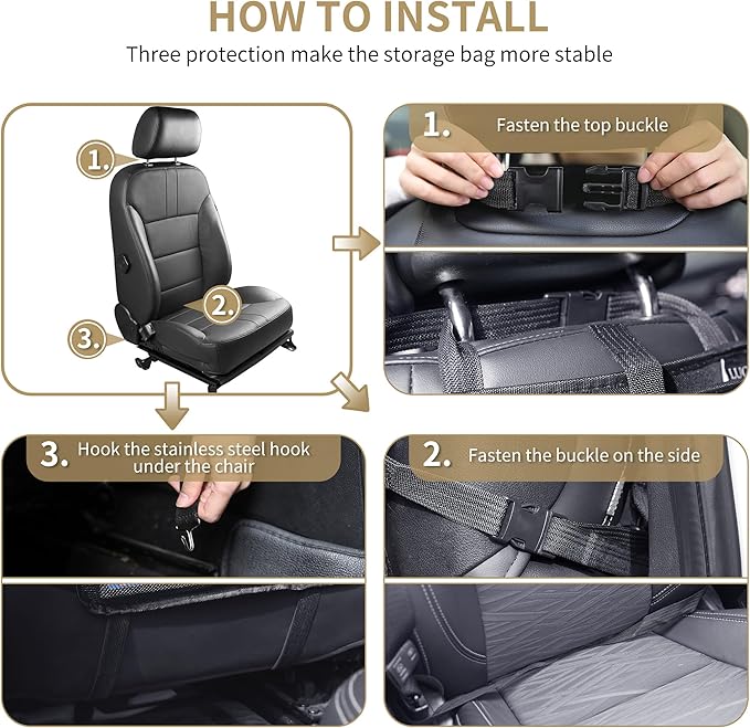 LUCMO Car Backseat Organizer with Touch Screen Tablet Holder, Pink | 9 Storage Pockets,Clear Tablet Holder,Protectors Kick Mats,Travel Accessories,Seat Cover,Road Trip Essentials
