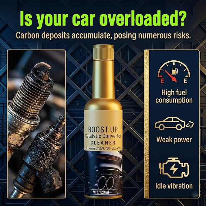 Catalytic Convertor Cleaner, Auto Parts Engine, Catalytic Converter Cleaner, Exhaust System Pipe Carbon Removal Cleaner Treatment Additive Oil, Fuel Injector Cleaner Oil Additive (2Pcs*120ml)