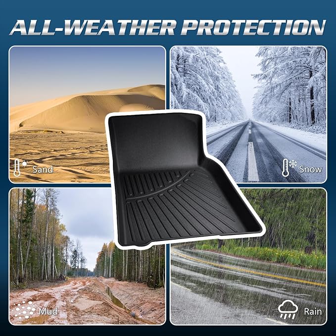 Compatible with Honda Civic 2006-2011 (Sedan) Floor Mats & Cargo Liner,All Weather Protection,Waterproof,Anti-Slip TPE Floor Mats Fit for Honda Civic 2006 2007 2008 2009 2010 2011 Accessories