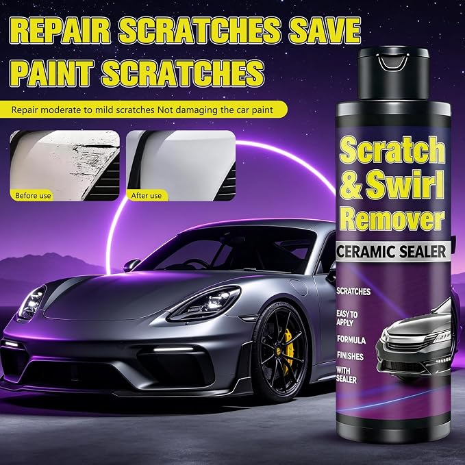 Upgraded Car Scratch Remover Kit, Scratch Remover Wax for Vehicles, Universal Car Paint Scratch Repair, Polishing ＆ Rubbing Compound Paint Restorer, 9.2 fl.oz