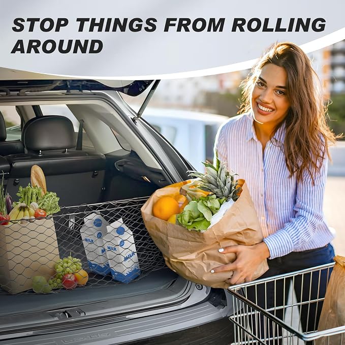 Karltys Cargo Net for Chevy Trax 2024-2026 Trunk Net | Envelope Style Elastic Mesh Net | Heavy Duty Metal Hooks | Chevrolet Trax Accessories