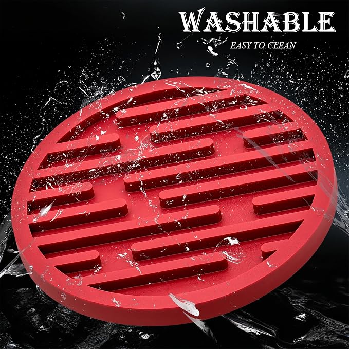 2 Pack Silicone Car Cup Holder Coaster – 2.75 Inch Anti-Slip Drink Coaster, Perfect for Coffee & Beverages – Cute Car Interior Decor for Women & Girls (Red)