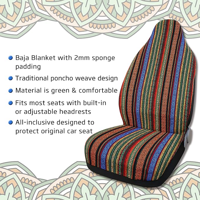 uxcell Universal Auto Car SUV Durable Soft Baja Bucket Seat Cover 1Pcs