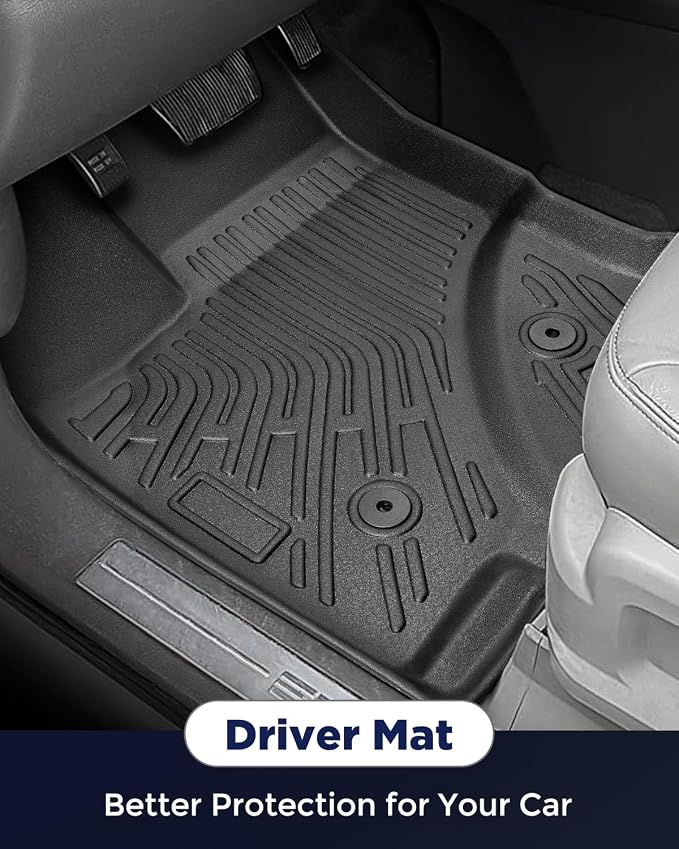 Car Floor Mats for Ford Edge 2007-2014 for Lincoln MKX 2007-2015 4PCS Full | All Weather Full Coverage Floor Liners Heavy Duty Waterproof Long-Lasting Edge/MKX Accessories TPE Rubber Automotive Carpet