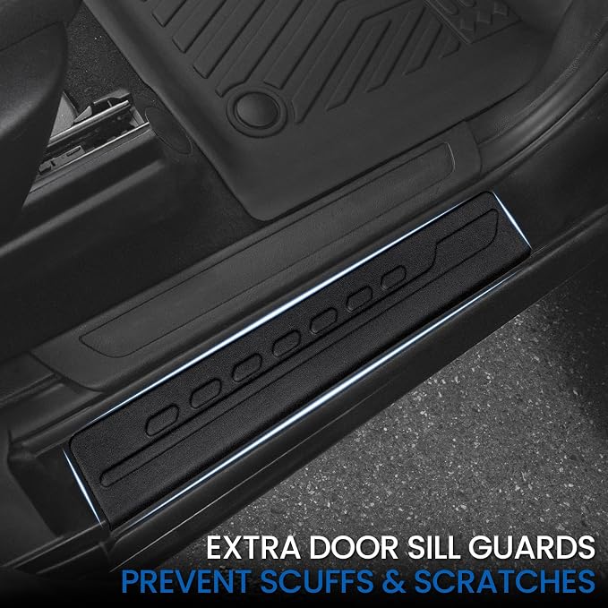 Floor Mats Set for Jeep Grand Cherokee 2011-2021 & 2022 WK2 (Not for 2022 WL or L), All Weather TPE Backrest Mat Trunk Mat Cargo Liner Door Sill Guards Accessories