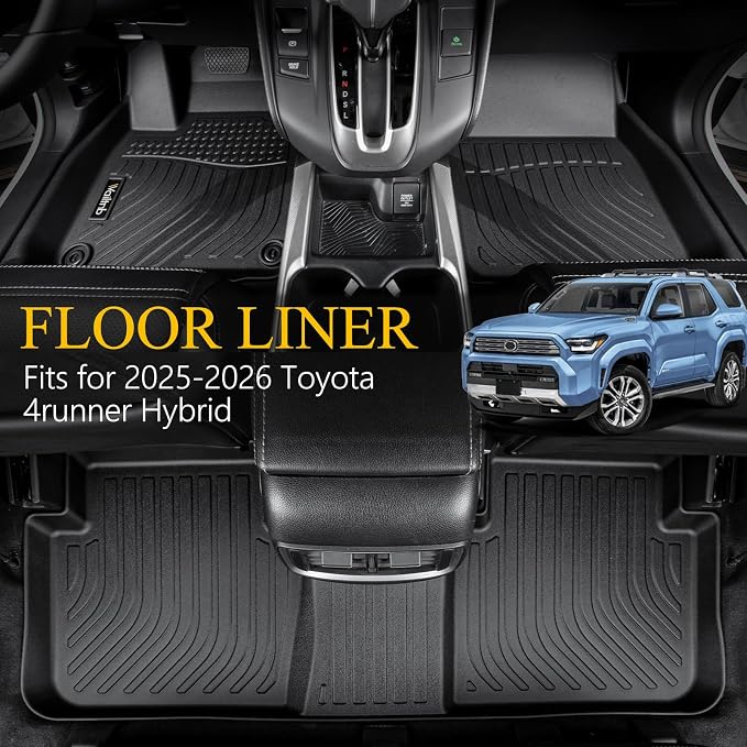 Wailtnb-Mats for Toyota 4runner 2025 2026 (Hybrid Only) All Weather Floor Liner Car Mat for 4runner Custom Fit Automotive Full Set Accessories(Floor Mat& Cargo Mat& Backrest Mat)