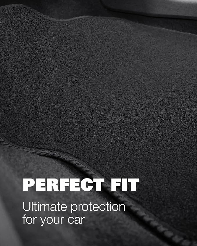 Nordstrand Floor Mats for Tesla Model 3 2023-2017 - Custom 3D Fit - 1st & 2nd Row - Set of 3 - Nylon Anti-Slip Backing - 30oz Heavy Duty Carpet Mat - All Weather Car Liner Floormats