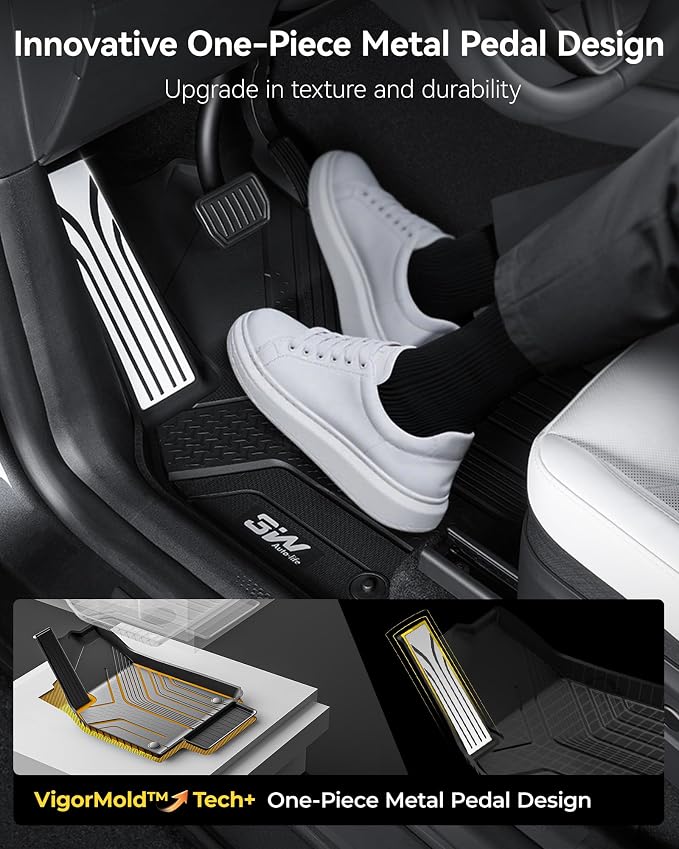 3W Tesla New Model Y Juniper Floor Mats and Cargo Liners, TPE Floor Liner for 2025 2026 Model Y, Trunk Mats & Seat Back Cover Protector, Tesla Model Y Juniper Accessories(Not For Standard), Vigormold™