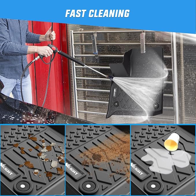Nilight TPE Floor Mats for Chevy Traverse 8 Seats 2nd Row Bench Seat 2018 2019 2020 2021 2022 2023 2024 2025 All Weather Custom Fit Heavy Duty Floor Liners