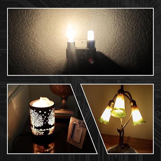 E12 T6 C7 LED Candle Base Bulb 2W Natural White 4000K AC120V 300lm, 4 Pack | Equivalent 25W, Non-Dimmable, CRI >82Ra, for Candelabra Chandelier Pendant Table Lamp Refrigerator Ceiling Fan Bulb