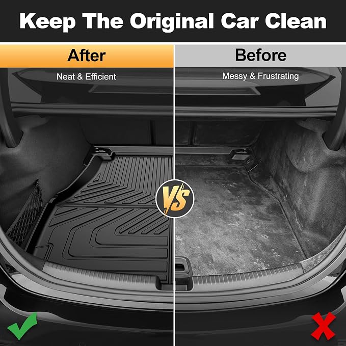 Cargo Liner Fit for Mercedes Benz C Class Sedan 2022-2026 | AOMSAZTO Cargo Mat All Weather Custom Fit Trunk Mat C Class Car Mats Accessories Black (Only for Sedan)