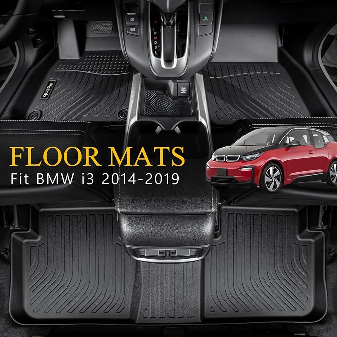 Wailtnb-Floor Mats & Cargo Liner Fit for BMW i3 2014-2019 All Weather Liners Custom Fit BMW i3 2014-2019 Durable Accessories