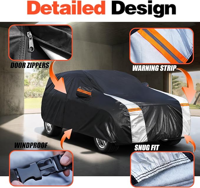 10 Layers Car Cover Custom Fit for Mini Countryman 2015-2026 100% Waterproof All Weather Automobiles, Gift with Towel, Heavy Duty Car Covers for Rain Sun UV Protection with Door Zipper.