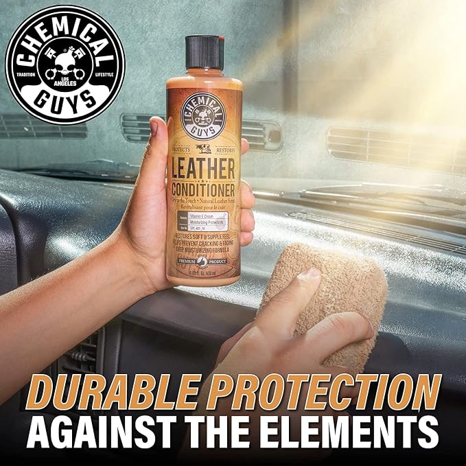 Chemical Guys, Vintage Series Leather Conditioner for Car Interiors, 16 oz | Nourishes and conditions natural, synthetic and faux leather seats, keeping them soft, supple and protected
