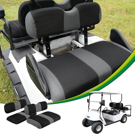 Universal EZGO Golf Cart Seat Covers Dress UP Older Golf Cart, Durable Breathable Material Front and Back Seat Cover Fit for EZ GO TXT, Easy to Install, Machine Washable