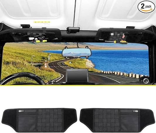 Tactical Sun Visor Organizer Visor Storage Compatible with 2012-2018 Jeep Wrangler JK 2/4 Door Accessories Car Sun Visors Sunglasses Holder Webbing Molle Panel, 2x Driver Passenger