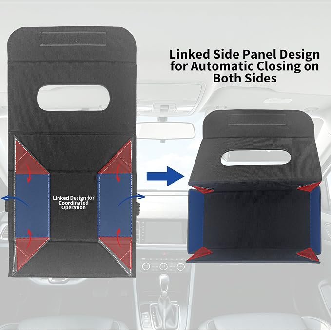 Car PU Leather Tissue Holder for Sun Visor and Back Seat Organizer | Tissues Box Cover for Sunvisor and Cars Backseat Large Rectangle Napkin Holder Fit for Various Tissue Sizes Box Organizer