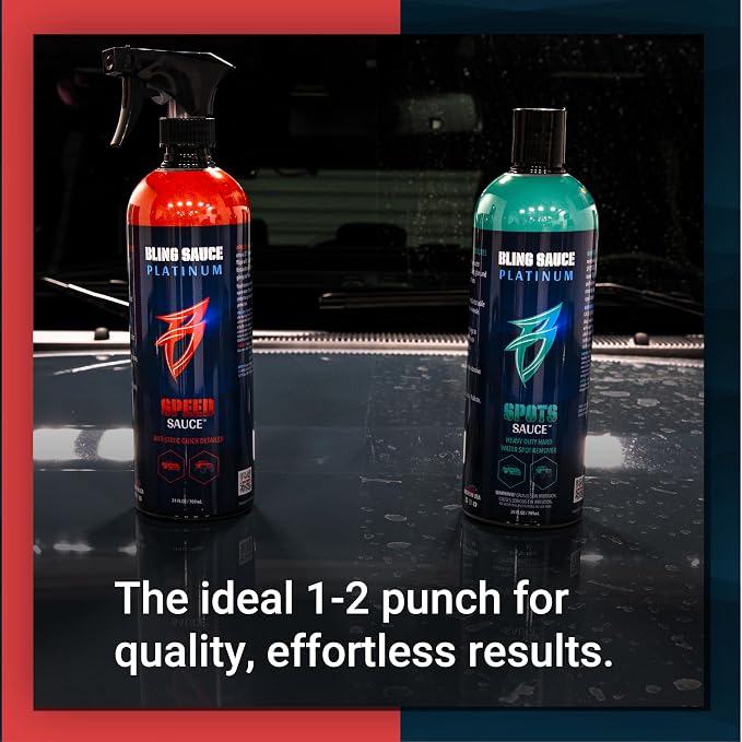 Bling Sauce Speed Sauce, Anti-Static Automotive Quick Detail Spray, 24 oz | Anti-static quick detailer boosts paint, chrome and trim gloss while repelling dust, fingerprints and light dirt