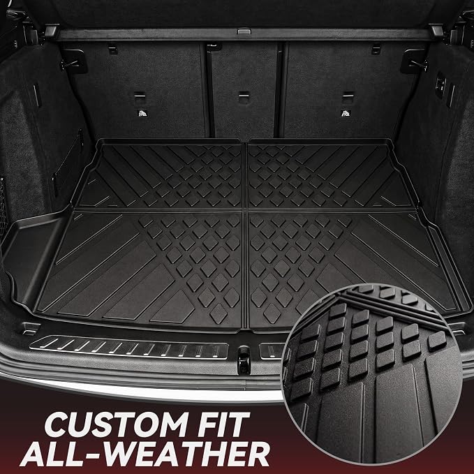 YITAMOTOR Floor Mats & Cargo Liner for 2025 2026 BMW X3 G45 (30 xDrive / M50 xDrive), All Weather TPE Floor Liner Custom Fit for BMW X3 Accessories, 1st, 2nd Row and Cargo Liners, Black