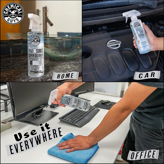 Chemical Guys Nonsense Colorless & Odorless All Surface Cleaner - Interior Cleaner, Safe for Vinyl, Rubber, Plastic, Carpet, and Upholstery, pH Balanced, Residue-Free, Unscented, 16 Fl Oz, Pack of 2 | Colorless, odorless, residue-free cleaner lifts dir...