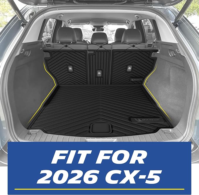 Michelin Vehicle Mats, All-Weather TPE Custom Fit Liner for 2026 Mazda CX-5 (4 Piece B), Premier