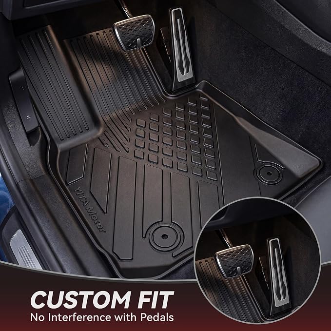 YITAMOTOR Floor Mats & Cargo Liner for 2025 2026 BMW X3 G45 (30 xDrive / M50 xDrive), All Weather TPE Floor Liner Custom Fit for BMW X3 Accessories, 1st, 2nd Row and Cargo Liners, Black