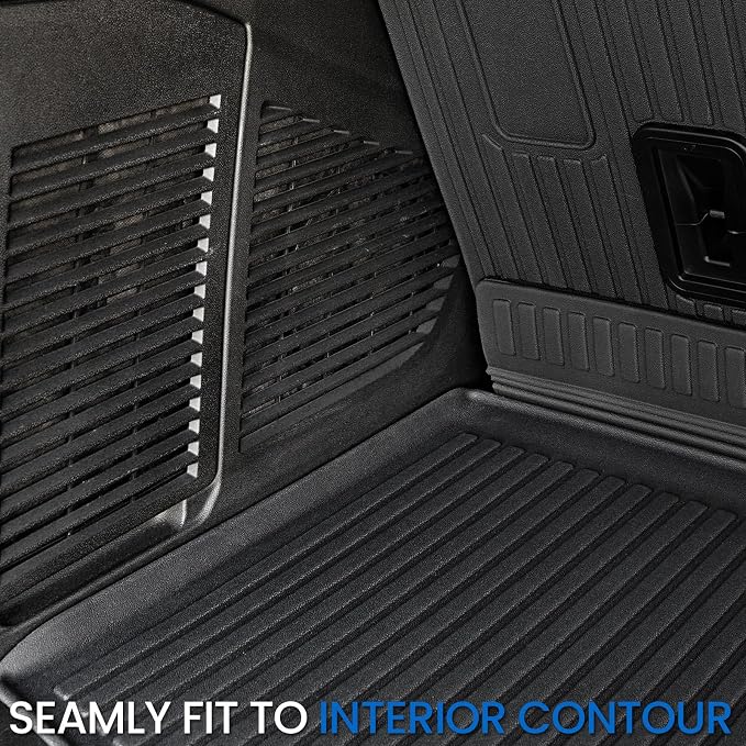 Floor Mats Cargo Mat for 2021-2024 2025 2026 Chevrolet Chevy Suburban/GMC Yukon XL/Cadillac Escalade ESV 7 Seats Car Mat Accessories, All Weather TPE Full Set Trunk Cargo Liner
