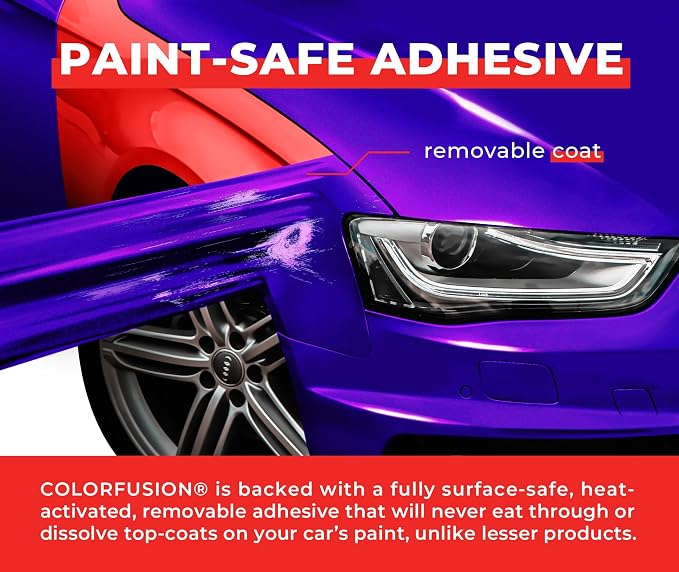 ColorFusion PPF by VViViD, Gloss Flip Purple Blast Dry Apply PPF Vinyl Car Wrap Roll 6ft x 5ft