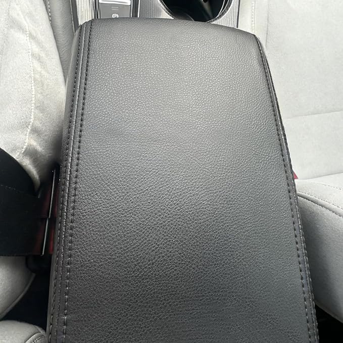 AOMSAZTO Center Console Covers for 2022-2026 Honda Civic Armrest Covers for Honda Civic Black with Black Stiches