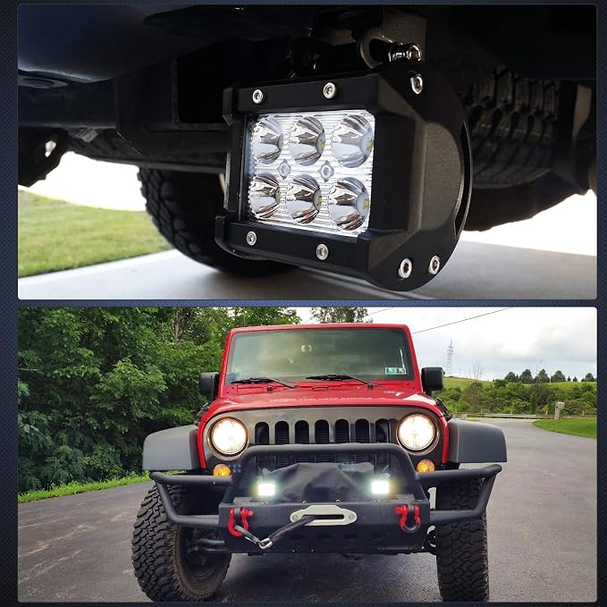 Nilight 2PCS Mounting Base Bracket LED Light Bar Slide Mount Bracket 2 Years Warranty (90034B),Black