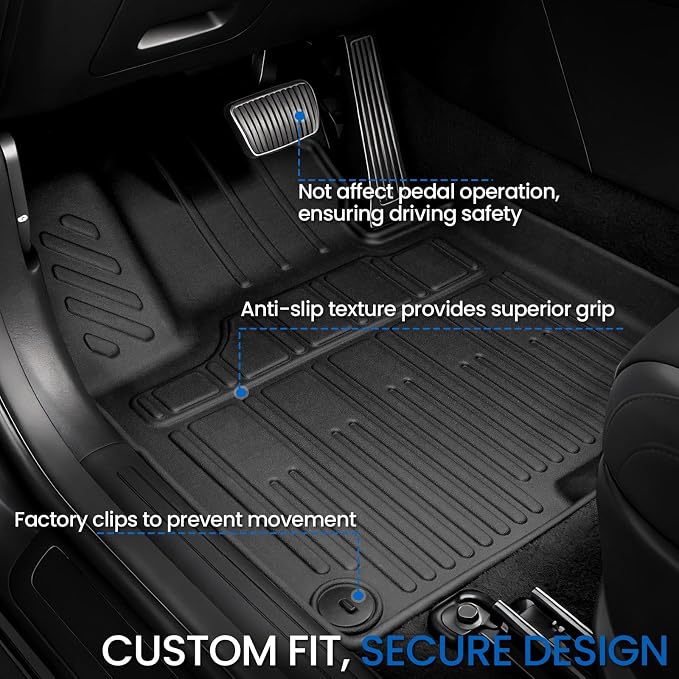 Floor Mats for Kia Sportage Hybrid 2026 2025 2024 2023(Not Fit PHEV & Gas), All Weather TPE Trunk Mat Cargo Liner with Backrest Mats & Door Sill Guards Car Mat Accessories
