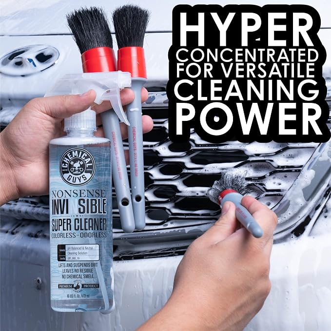 Chemical Guys Nonsense Colorless & Odorless All Surface Cleaner - Interior Cleaner, Safe for Vinyl, Rubber, Plastic, Carpet, and Upholstery, pH Balanced, Residue-Free, Unscented, 16 Fl Oz, Pack of 2 | Colorless, odorless, residue-free cleaner lifts dir...