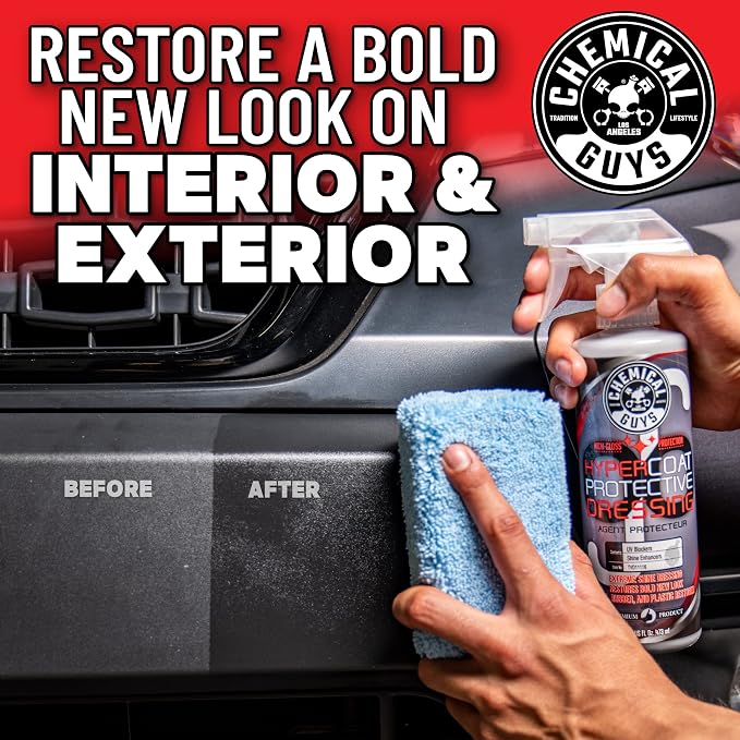 Chemical Guys, G6 HyperCoat High Gloss Dressing for Tires & Trim, 16 oz | High-gloss dressing revives vinyl, rubber, plastic, tires and trim with shine and a protective satin layer