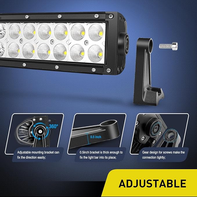 LED Light Bar Nilight 42Inch 240W Curved LED Work Light Spot Flood Combo LED Lights Led Bar Driving Fog Lights Jeep Off Road Lights, 2 Years Warranty