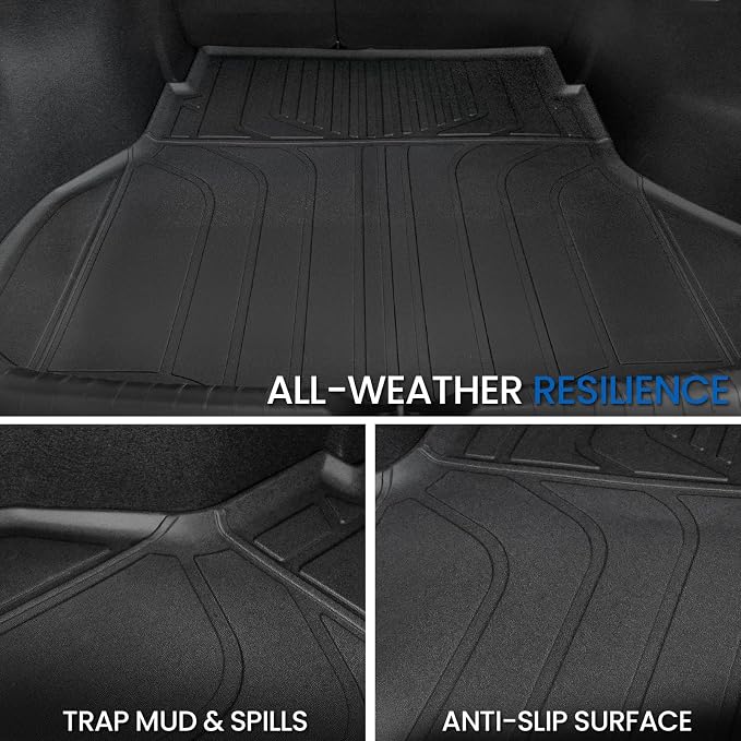 Floor Mats Set for 2025-2026 Kia K4 Sedan, All Weather TPE Floor Liners Trunk Mat Cargo Liner Door Sill Guards Accessories