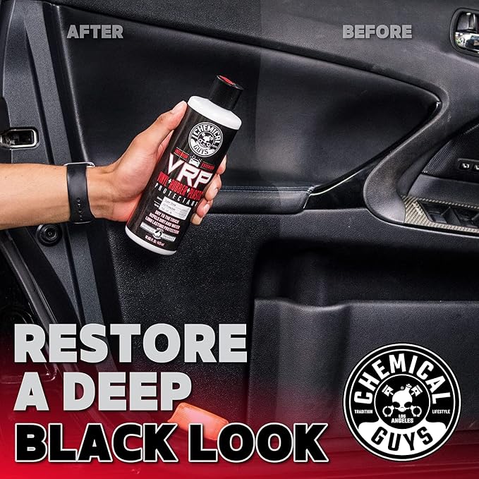 Chemical Guys, VRP Vinyl, Rubber & Plastic Dressing, Dry to Touch, 3-Pack | Satin shine on tires, trim, dashboards and weatherstripping, non-greasy and dry to the touch, indoors or out