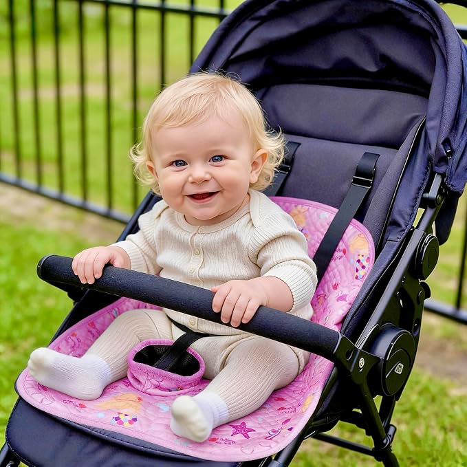 Waterproof Car Seat Potty Training Protector (Purple Mermaid) | Piddle Pad Car Seat Liner, Travel-Friendly Baby Toddler Carseat Cover for Spills, Nappy Leaks, Accidents