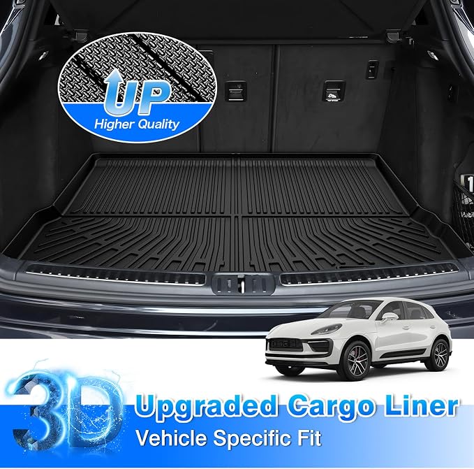 Macan Cargo mat - Trunk Mat for Porsche Macan 2014-2026, All Weather Trunk Mat for Macan Accessories, Heavy Duty Rubber Mats, Car Accessories