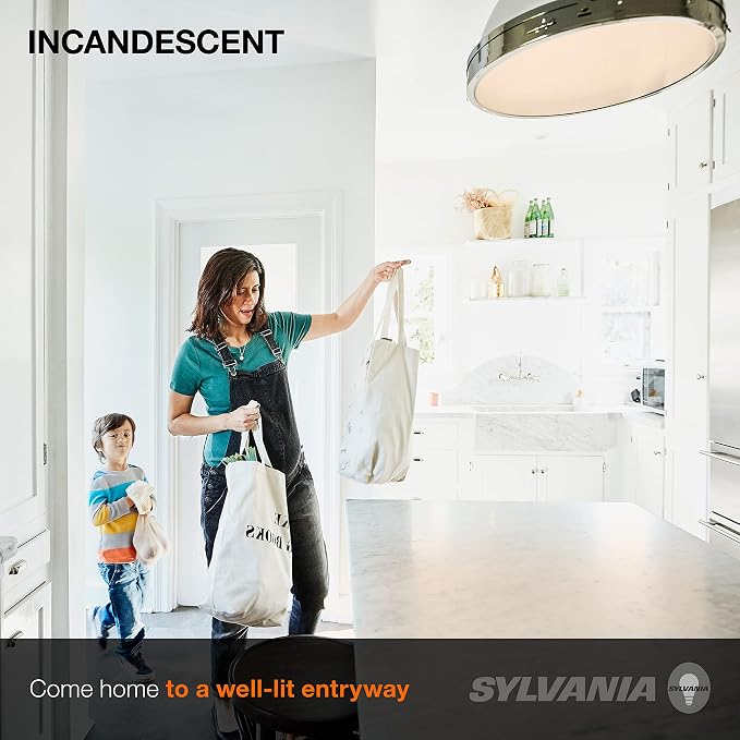 Sylvania Incandescent Light Bulb, 25W A19, Dimmable, Medium Base, 160 Lumens, 2850K, Soft White - 2 Pack (10562)