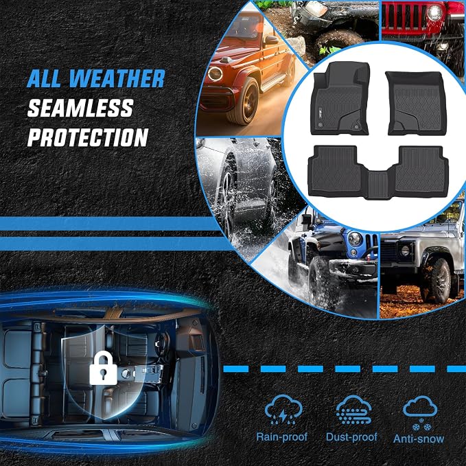 Nilight TPE Floor Mats for Ford Escape (NOT for Hybrid) 2020 2021 2022 2023 2024 2025 2026,All Weather Custom Fit Heavy Duty Floor Liners