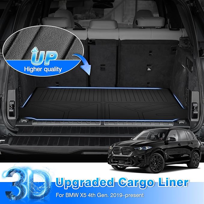 Cartist Floor Mats and Cargo Liner Fit for BMW X5 2019-2025 2026 All Weather Floor Mat X5 Accessories Heavy Duty Carpet Protection (Only for 5 Passengers)