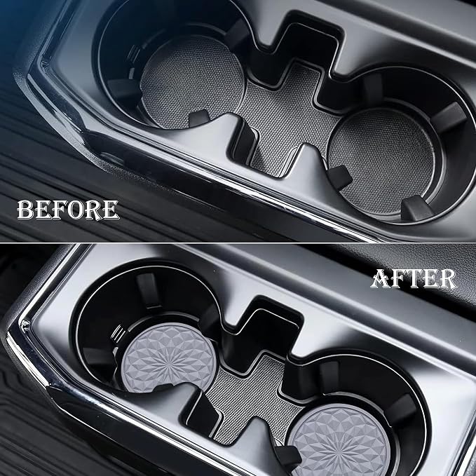 4 Pack Silicone Car Cup Holder Coaster – 2.75 Inch Non-Slip Drink Mat, Universal Fit for Most Vehicles – Cute & Functional Auto Accessories (Gray)