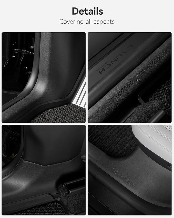 3W Tesla Model Y Juniper Door Sill Protector 2025 2026 Only for 5 Seat Front, Rear, Door Entry Guard, Anti-Dust Cover, Anti-Scratch Plate, Edge Guards, TPE Car Accessories (Not Original Tailgate Sill)