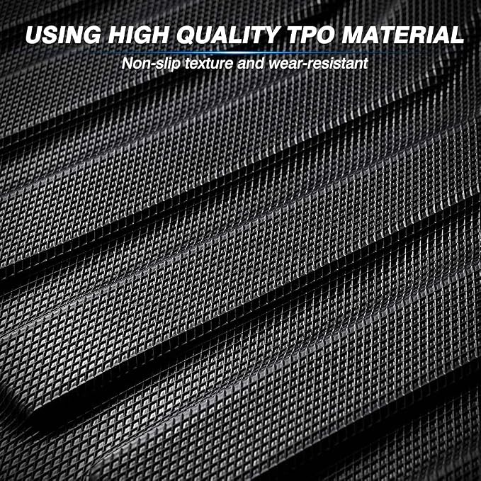 KUST Floor Mats for Honda Accord 2018-2022, All Weather Floor Liners TPE Rubber Mats for Accord Accessories Front Rear 2 Row High Side