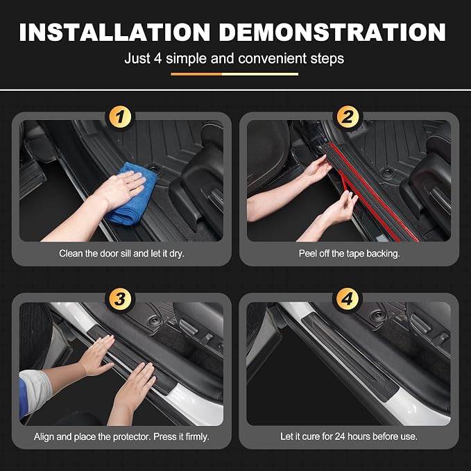 Floor Mats for Toyota RAV4 2026, Not for PHEV, 1st & 2nd Row Floor Liners | Door Sills Protector. Custom Fit. All-weather Protection. Waterproof. Easy to Clean. Washable. Durable. Heavy Duty