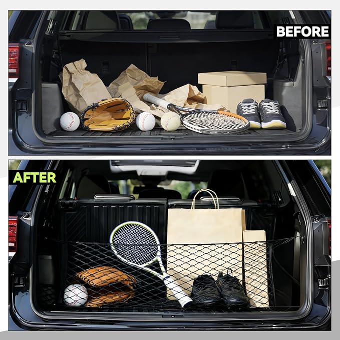 Tongama-Cargo Net for 2023-2026 Kia Sportage, Heavy Duty Elastic Trunk Storage Net with Hooks for Kia Sportage Car Exterior Accessories