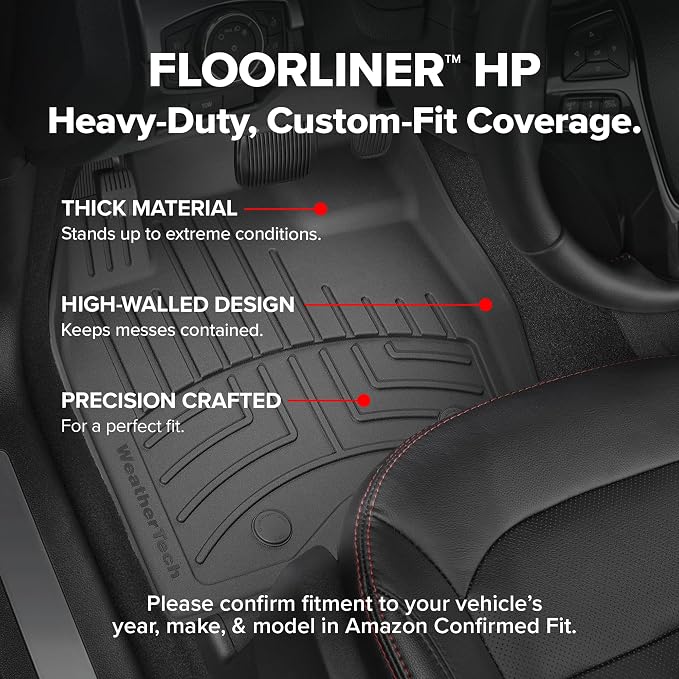 WeatherTech FloorLiner HP Custom Fit Floor Mats for Jeep Wrangler 4-Door, Wrangler 4-Door Rubicon 392, Wrangler Unlimited 4-Door - 1st & 2nd Row (451313-1-2IM), Tan