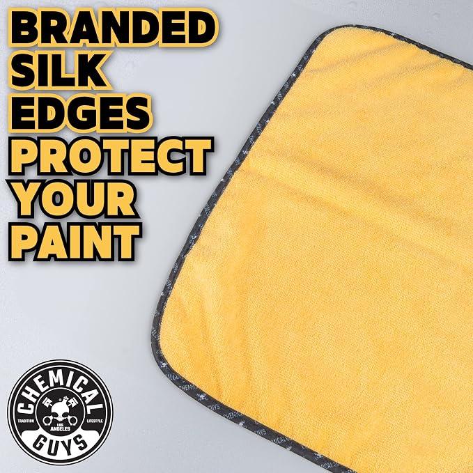 Chemical Guys, Professional Microfiber Towels, 24 x 16 in, Gold, 6 Pack | Ultra-soft, scratch-free towels to buff wax, dry panels and clean glass and interiors, machine washable